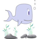 download Ocean Whale clipart image with 45 hue color