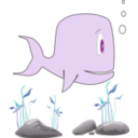 download Ocean Whale clipart image with 90 hue color