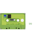 download Compact Cassette clipart image with 225 hue color