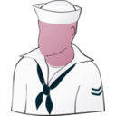 download Another Faceless Sailor clipart image with 315 hue color