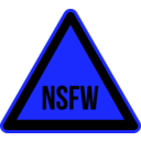 download Nsfw Warning 2 clipart image with 180 hue color