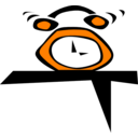 download Alarm Clock Simple clipart image with 270 hue color