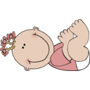 download Baby Girl Lying clipart image with 0 hue color