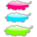download Glossy Clouds 1 clipart image with 90 hue color