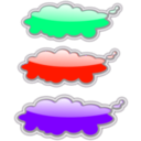 download Glossy Clouds 1 clipart image with 270 hue color