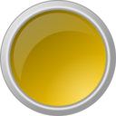 download Glossy Yellow Button clipart image with 0 hue color