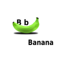 download B For Banana clipart image with 45 hue color