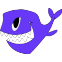 download Evil Fish clipart image with 225 hue color