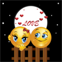 download Night Lovers Smiley Emoticon Valentine clipart image with 0 hue color