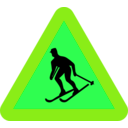 download Skiier Sign clipart image with 90 hue color
