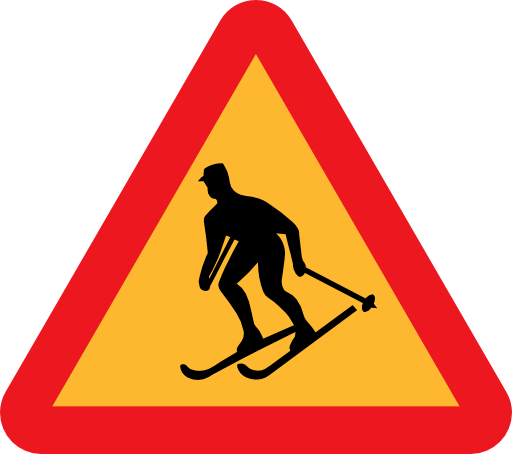 Skiier Sign