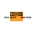 download Warning Do Not Enter Orange clipart image with 0 hue color