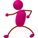 download Stickman clipart image with 135 hue color
