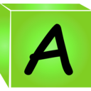 download Letter A Icon clipart image with 90 hue color