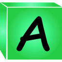 download Letter A Icon clipart image with 135 hue color