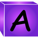 download Letter A Icon clipart image with 270 hue color