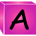 download Letter A Icon clipart image with 315 hue color