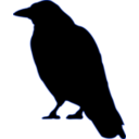 download Crow clipart image with 225 hue color