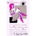 download Little Miss Muffet Poster clipart image with 270 hue color