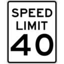 download Speed Limit 40 clipart image with 135 hue color