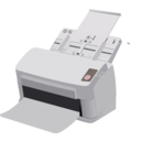 download Sheet Fed Scanner clipart image with 180 hue color