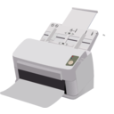 download Sheet Fed Scanner clipart image with 225 hue color