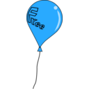download Free Balloon clipart image with 180 hue color