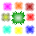 download Colorfull Flower clipart image with 0 hue color