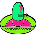 download Gorro Colombiano clipart image with 90 hue color