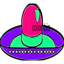 download Gorro Colombiano clipart image with 270 hue color