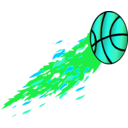 download Flamed Basketball clipart image with 135 hue color