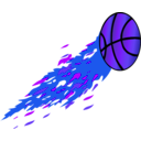 download Flamed Basketball clipart image with 225 hue color