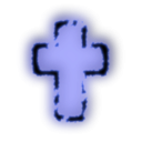 download Glowing Cross clipart image with 180 hue color