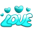 download Love clipart image with 180 hue color