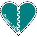 download Broken Hearts clipart image with 180 hue color