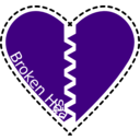 download Broken Hearts clipart image with 270 hue color