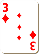 White Deck 3 Of Diamonds