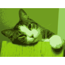 download Relaxed Cat clipart image with 45 hue color