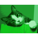 download Relaxed Cat clipart image with 90 hue color