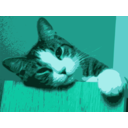 download Relaxed Cat clipart image with 135 hue color