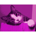 download Relaxed Cat clipart image with 270 hue color