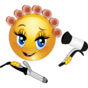 download Hair Styling Smiley Emoticon clipart image with 0 hue color
