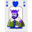 download King Of Hearts clipart image with 225 hue color
