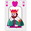 download King Of Hearts clipart image with 315 hue color