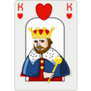 download King Of Hearts clipart image with 0 hue color