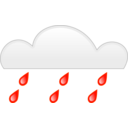 download Rainfall clipart image with 180 hue color