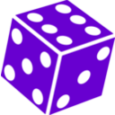 download Six Sided Dice D6 clipart image with 270 hue color