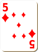 White Deck 5 Of Diamonds