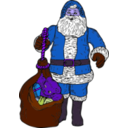 download Santa And Bag clipart image with 225 hue color