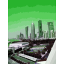 download Doha Towers From Sheraton Hotel clipart image with 270 hue color